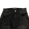 Denim Skinny Bruise Repaired Jeans - Black