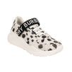 Spotted Animal Print Leather Sneakers - White