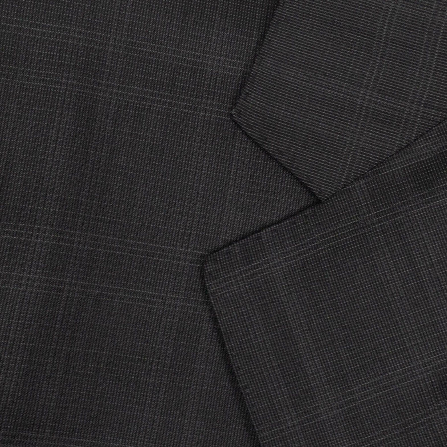 Plaid Wool Suit - Dark Gray