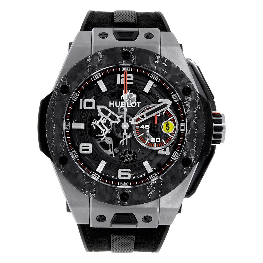 Hublot Big Bang, Ferrari Edition Titanium Chronograph 45MM Watch 401.NJ.0123.VR