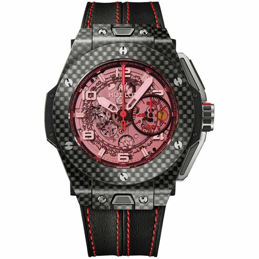 Hublot Big Bang, Unico Ferrari Carbon Chronograph 45MM Watch 401.QX.0123.VR