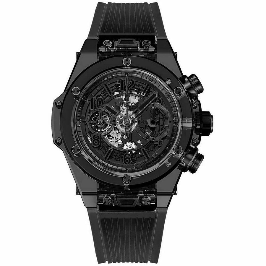 Hublot Big Bang, Unico All Black Sapphire 45MM Watch 411.JB.4901.RT