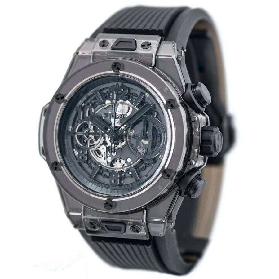 Hublot Big Bang, Unico All Black Sapphire 45MM Watch 411.JB.4901.RT