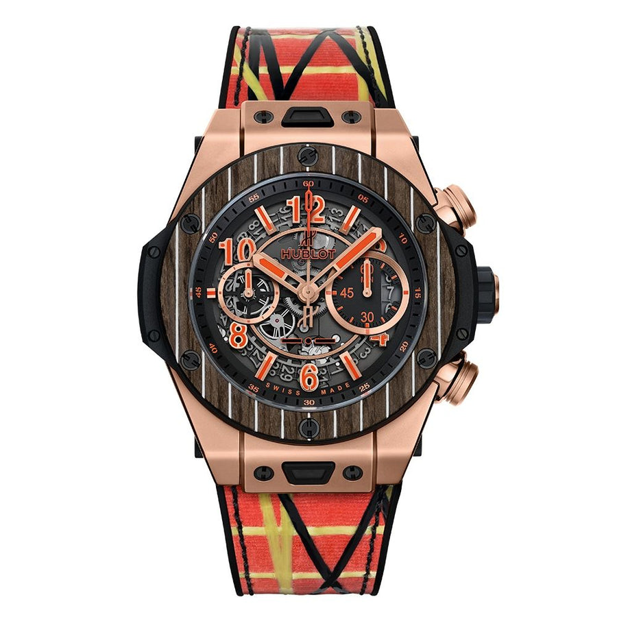 Hublot Big Bang Unico, Teak Italia Rose Gold Chronograph 411.OQ.1189.NR.ITI18