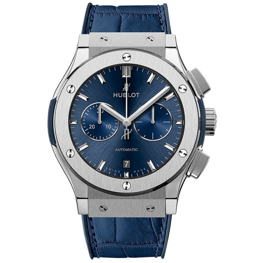 Hublot Classic Fusion, Chronograph Titanium Blue 42MM Watch 541.NX.7170.LR