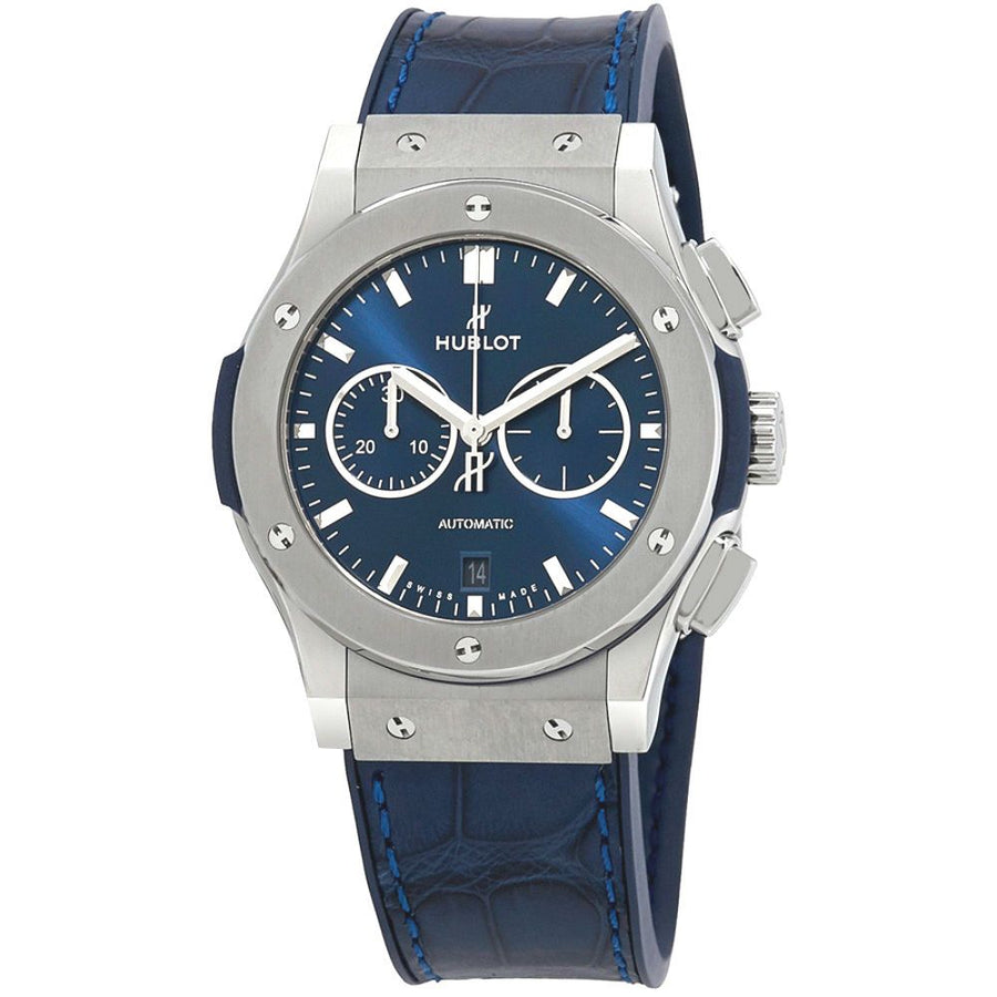 Hublot Classic Fusion, Chronograph Titanium Blue 42MM Watch 541.NX.7170.LR