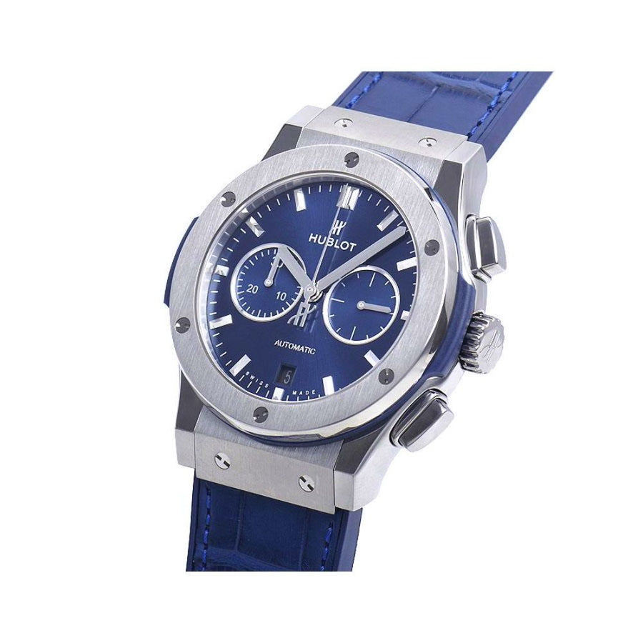 Hublot Classic Fusion, Chronograph Titanium Blue 42MM Watch 541.NX.7170.LR