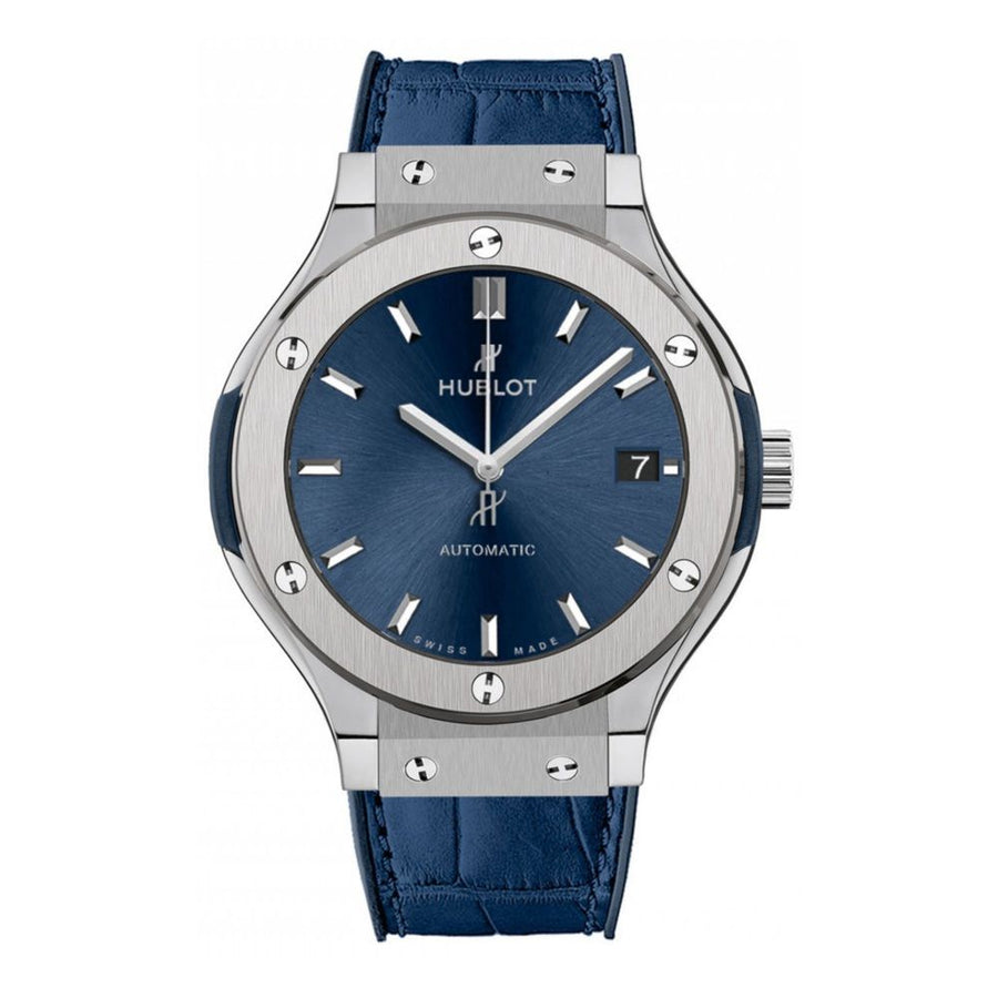 Hublot Classic Fusion, Titanium Blue Index Dial 38MM Watch 565.NX.7170.LR