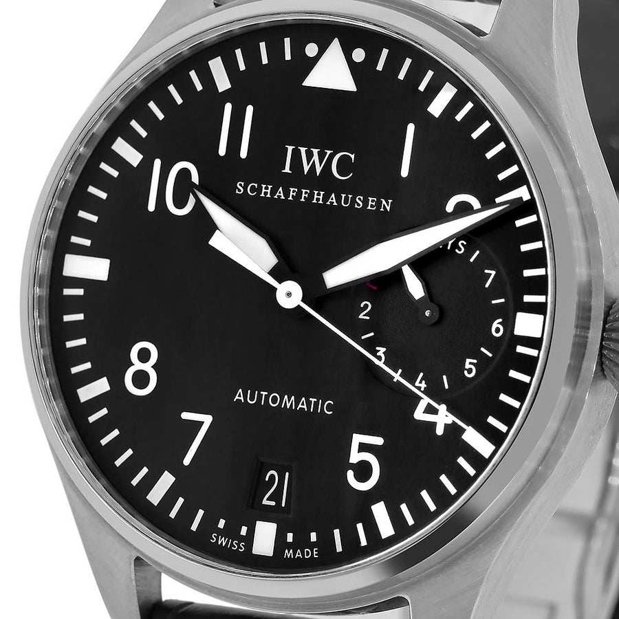 IWC Big Pilot, Stainless Steel 7 Day Black Dial 46MM Watch IW501001(PRE-OWNED)