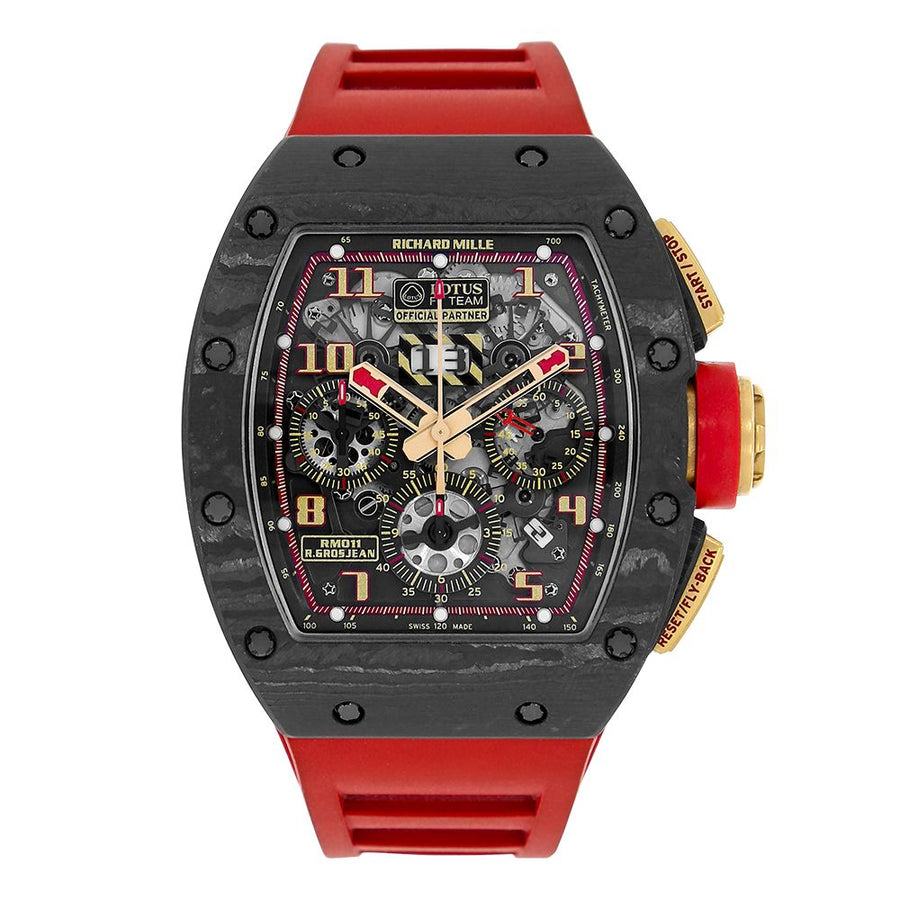 Richard Mille RM011, Romain Grosjean Lotus F1 Carbon Rose Gold 50MM Watch RM-011(PRE-OWNED)