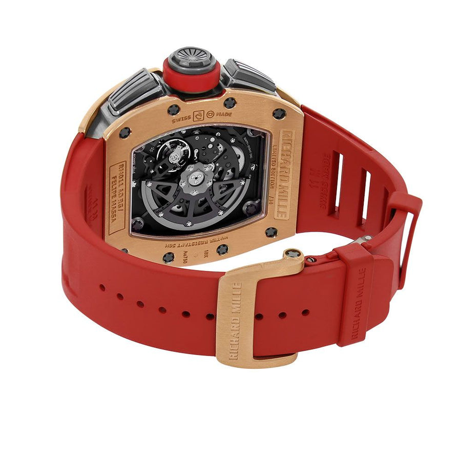 Richard Mille RM011 , Red Demon Titanium & 18K Rose Gold 50MM Watch RM011(PRE-OWNED)