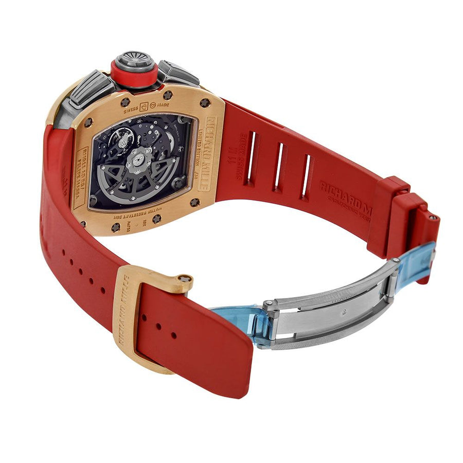 Richard Mille RM011 , Red Demon Titanium & 18K Rose Gold 50MM Watch RM011(PRE-OWNED)