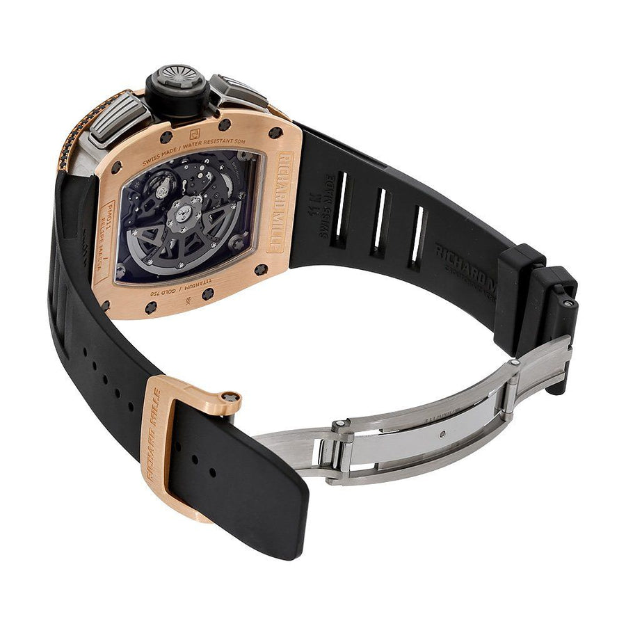 Richard Mille RM011, Felipe Massa Titanium and Rose Gold Diamond Pave Chronograph 50MM Watch RM011(PRE-OWNED)