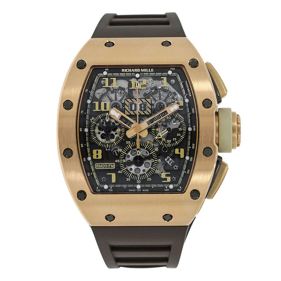 Richard Mille RM011, Felipe Massa Rose Gold Ivory 50mm Chronograph Watch RM011(PRE-OWNED)