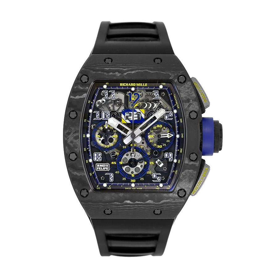 Richard Mille RM011, Felipe Massa 10th Anniversary Titanium 50MM Watch RM011(PRE-OWNED)