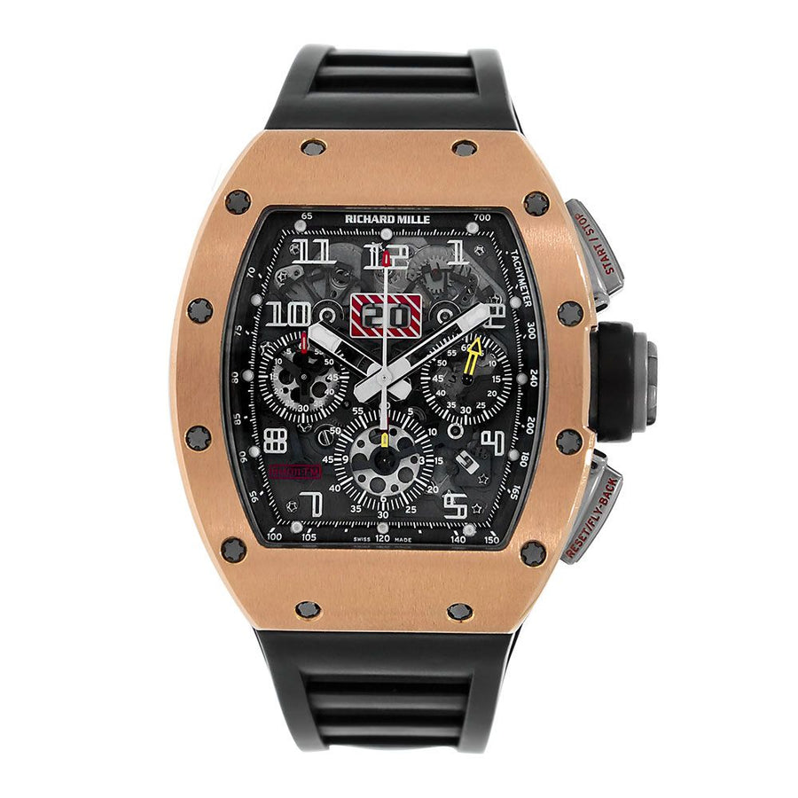 Richard Mille RM011, Felipe Massa Titanium Rose Gold Chronograph 49MM Watch RM011(PRE-OWNED)