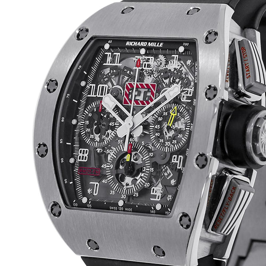 Richard Mille RM011, Felipe Massa Titanium Flyback Chronograph 50MM Watch(PRE-OWNED)