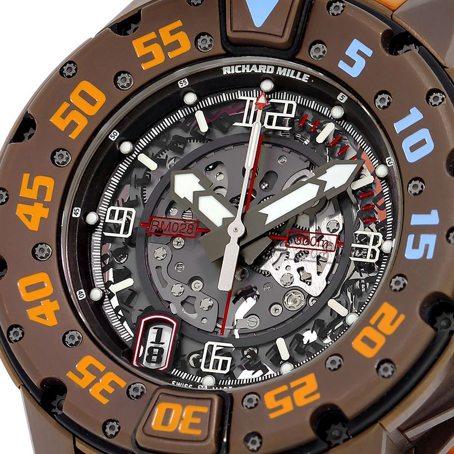 Richard Mille RM028, Brown PVD Titanium Automatic Divers 47MM Watch RM028(PRE-OWNED)