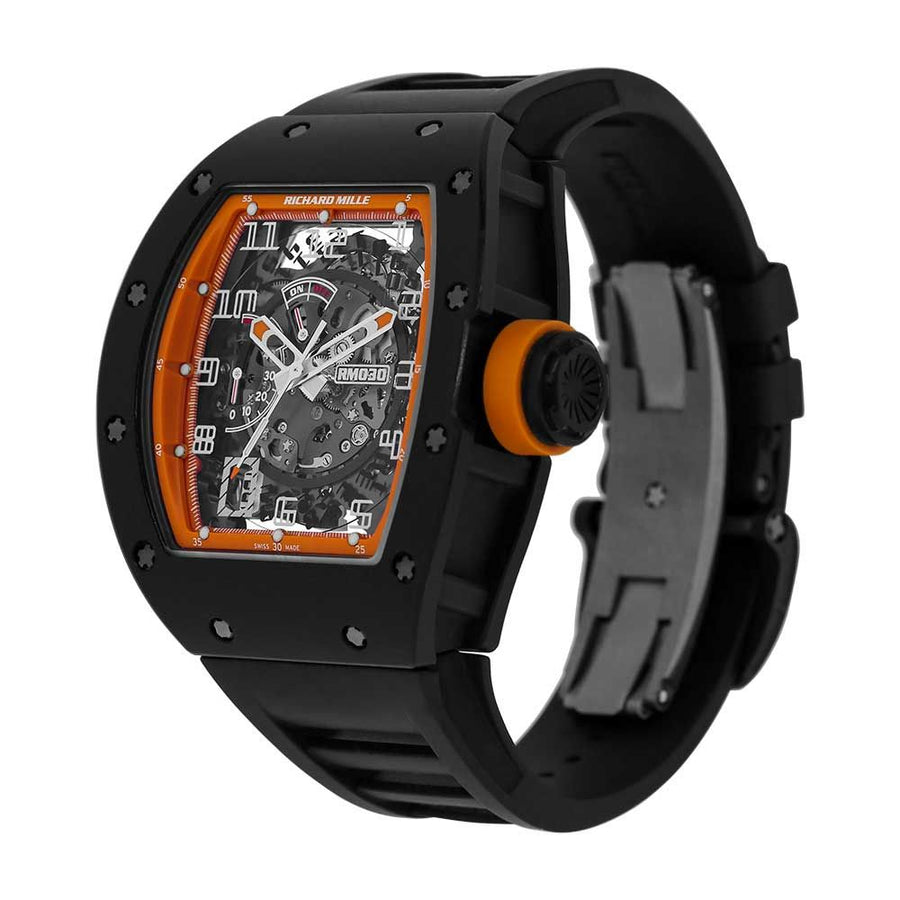 Richard Mille RM030, Americas Limited Edition Orange Black Carbon 50MM Watch RM030