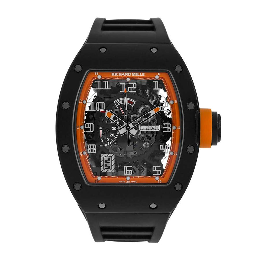 Richard Mille RM030, Americas Limited Edition Orange Black Carbon 50MM Watch RM030