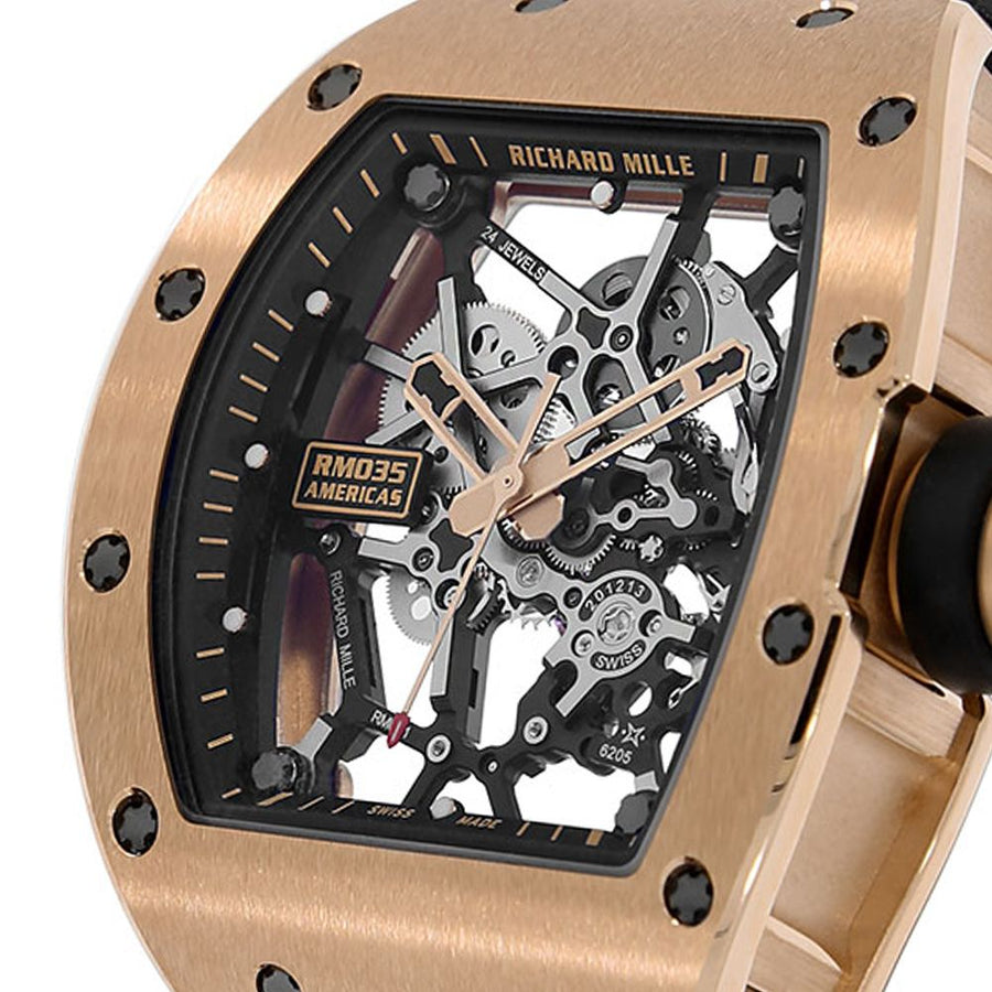 Richard Mille RM035, Toro Americas Edition Rose Gold Mens 48MM Watch RM035(PRE-OWNED)