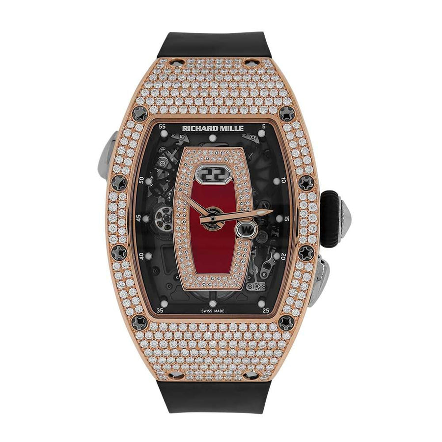 Richard Mille RM-037, Rose Gold Pave Diamond Automatic 34MM Watch RM-037