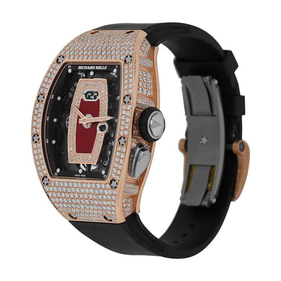 Richard Mille RM-037, Rose Gold Pave Diamond Automatic 34MM Watch RM-037