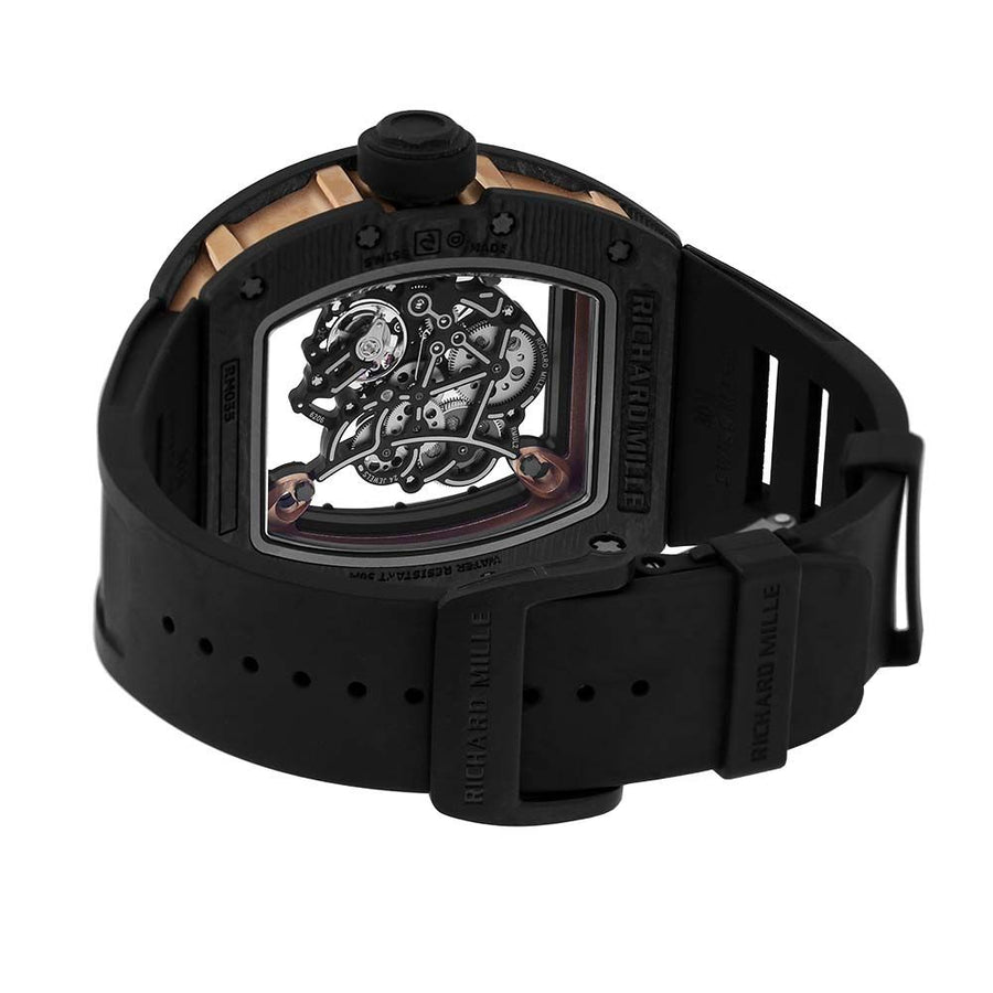 Richard Mille RM055, Bubba Watson Carbon Rose Gold Diamond Bezel 50MM Watch RM055(PRE-OWNED)