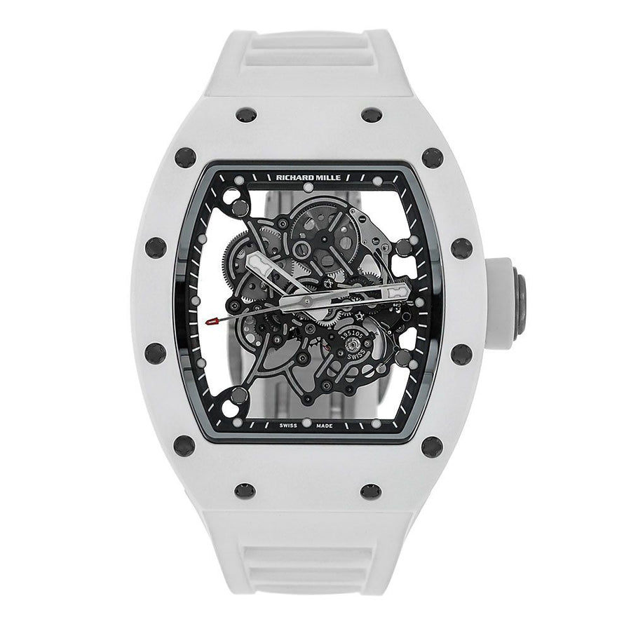 Richard Mille RM055, Bubba Watson White Ceramic 49MM Watch RM055(PRE-OWNED)