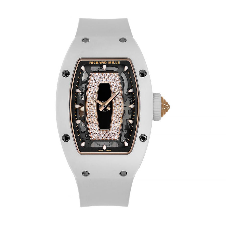 Richard Mille RM07-01, Ladies White ATZ Ceramic Diamond Dial 45MM Watch RM07-01