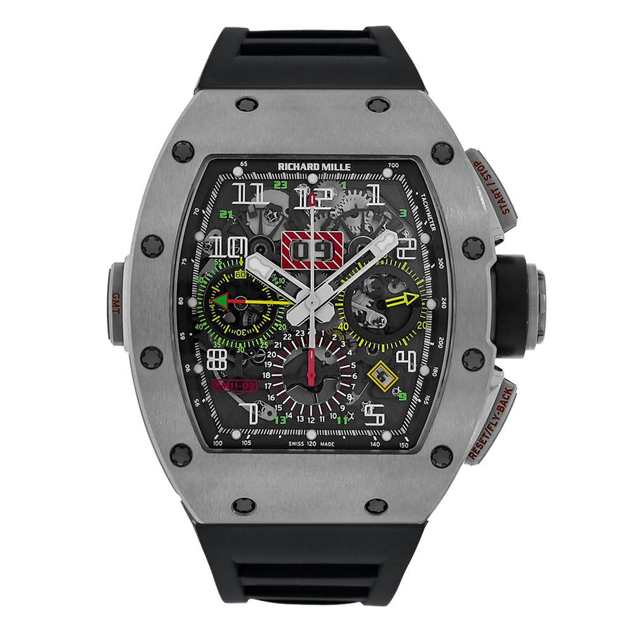 Richard Mille RM11-02, Titanium Chronograph Dual Time Zone 50MM Watch RM11-02(PRE-OWNED)