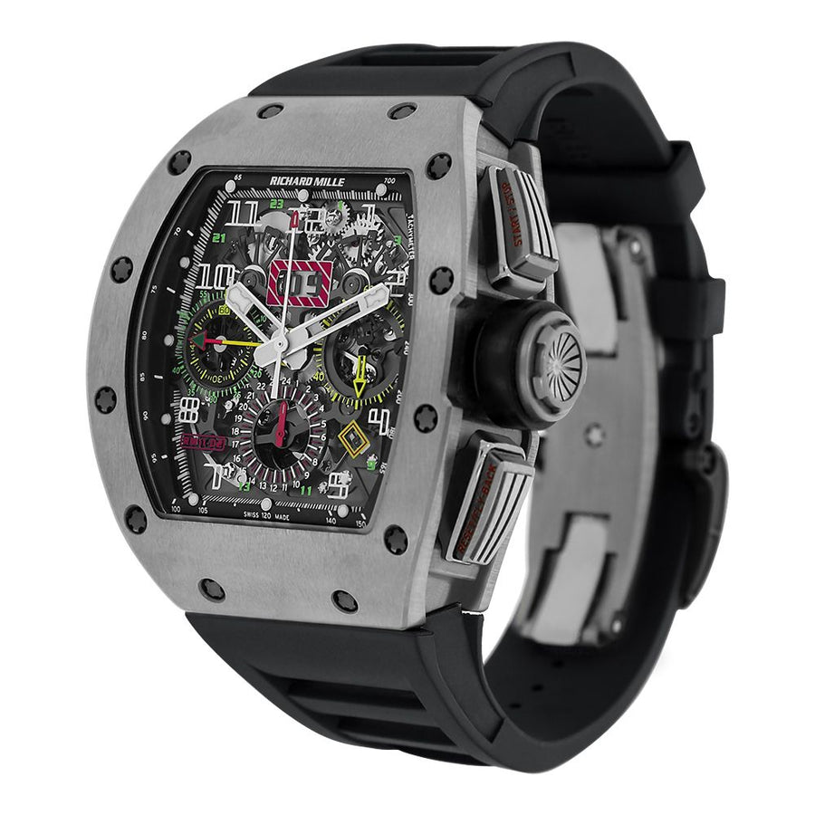 Richard Mille RM11-02, Titanium Chronograph Dual Time Zone 50MM Watch RM11-02(PRE-OWNED)