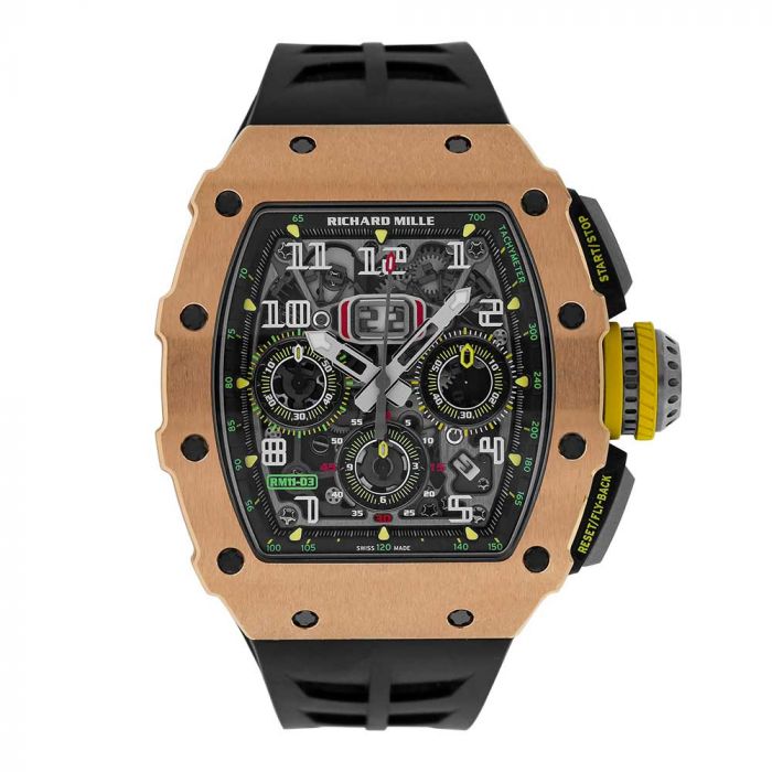 Richard Mille RM11-03, Rose Gold and Titanium Automatic Flyback Chronograph 49MM Watch RM11-03