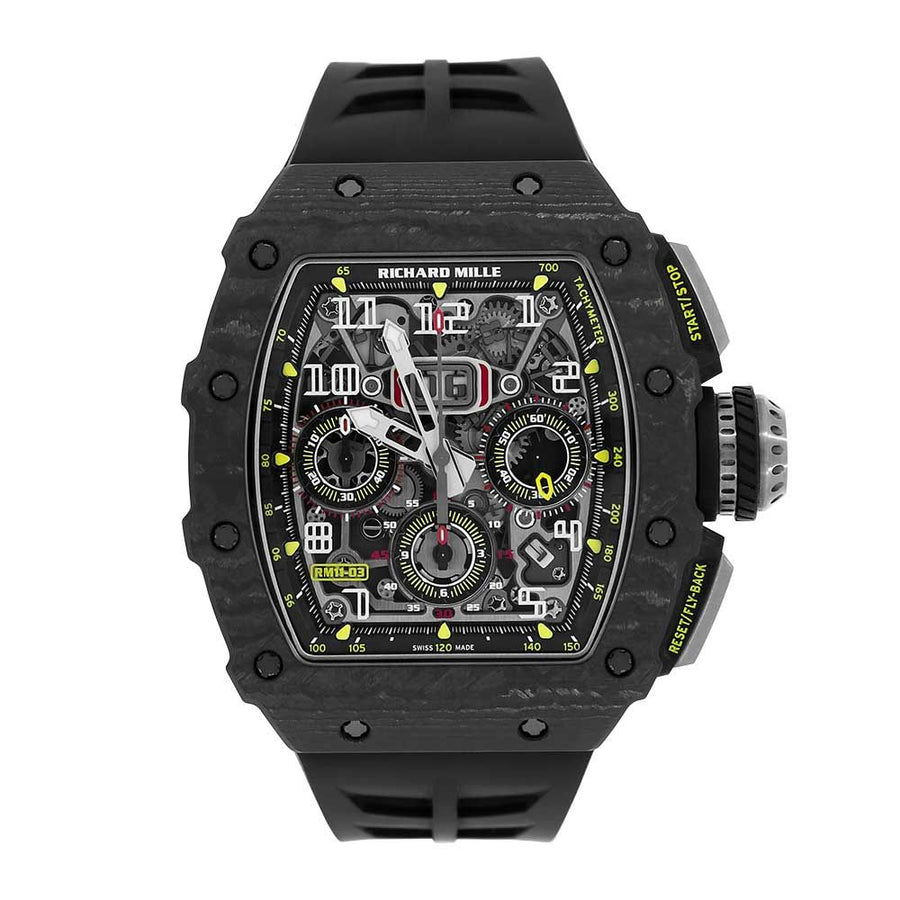 Richard Mille RM11-03, Black Carbon TPT Flyback Chronograph 50MM Watch RM11-03