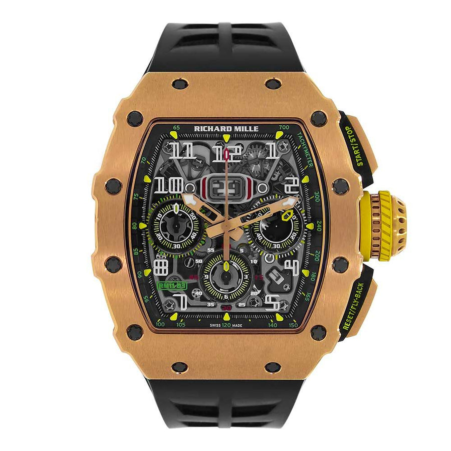 Richard Mille RM11-03, Rose Gold Automatic Flyback Chronograph 49MM Watch RM11-03(PRE-OWNED)