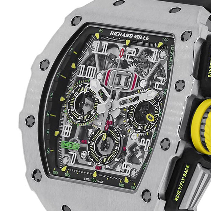 Richard Mille RM11-03 , Titanium Automatic Flyback Chronograph 49MM Watch RM11-03(PRE-OWNED)