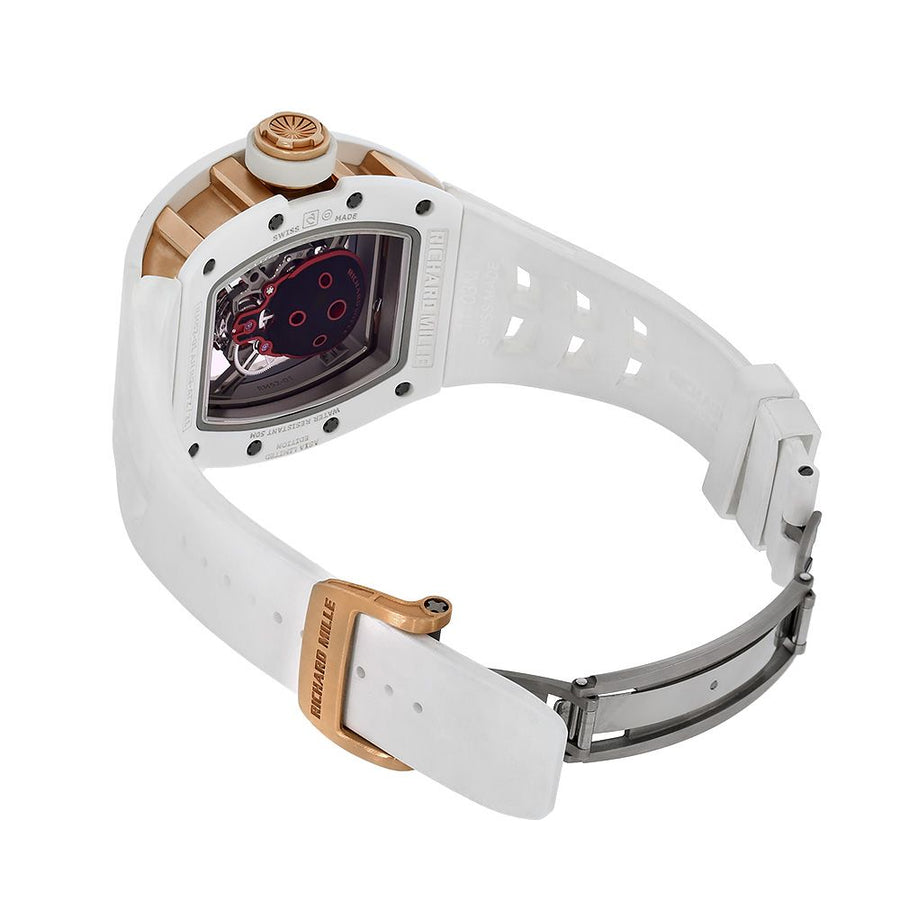 Richard Mille RM52-01, Red Skull Asia Edition White Ceramic 50MM Watch RM52-01(PRE-OWNED)