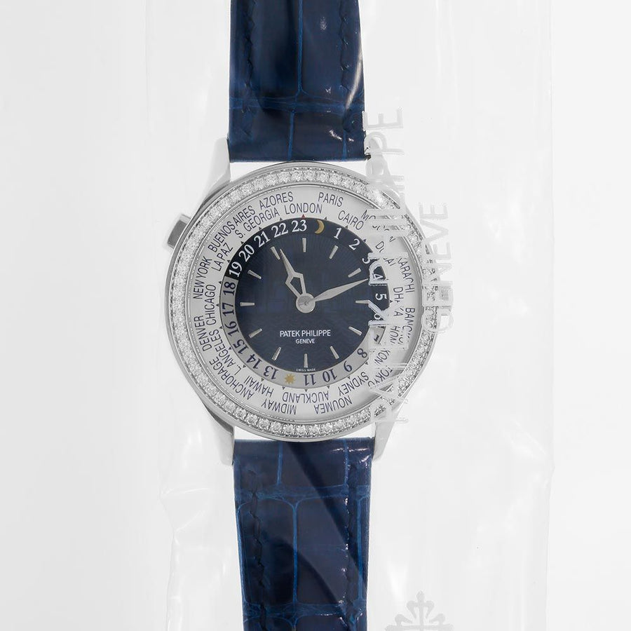 Patek Philippe Complications, World Time White Gold Diamond 36MM Watch 7130G-012