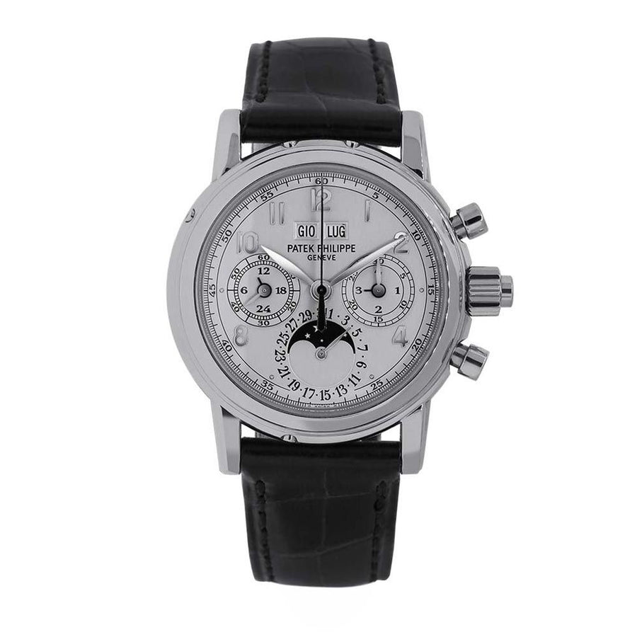 Patek Philippe Grand Complications, White Gold Perpetual 37MM Watch 5004G-014