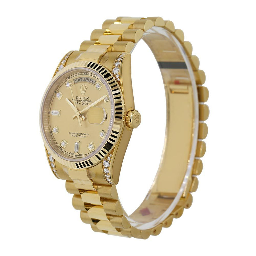 Rolex Day-Date 36, All Yellow Gold Diamond Dial 36MM Watch 118338