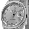 Rolex Day-Date 36, White Gold Silver Roman Dial 36MM Watch 118209(PRE-OWNED)