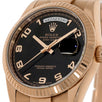 Rolex Day-Date 36, Rose Gold Black Arabic Dial 36MM Watch 118235(PRE-OWNED)