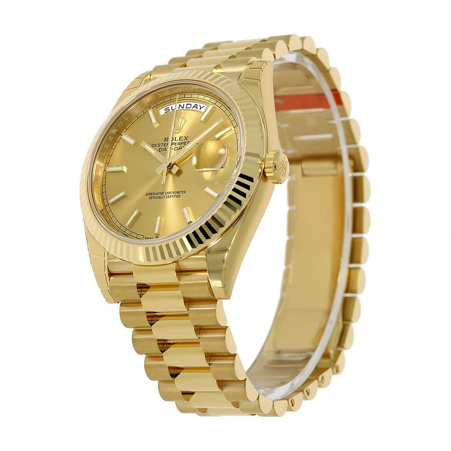 Rolex Day-Date 40, Yellow Gold Champagne Index Dial 40MM Watch 228238