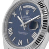 Rolex Day-Date 40, White Gold Blue Roman Dial 40MM Watch 228239