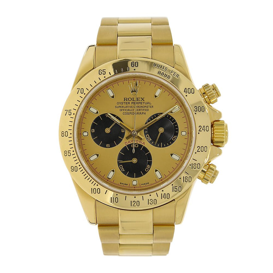 Rolex Cosmograph Daytona, Yellow Gold Champagne Dial 40MM Watch 116528