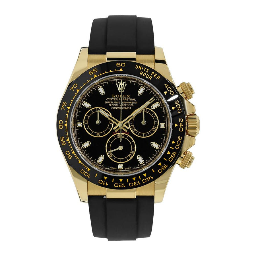 Rolex Cosmograph Daytona, Yellow Gold Oysterflex Bracelet 40MM Watch 116518LN