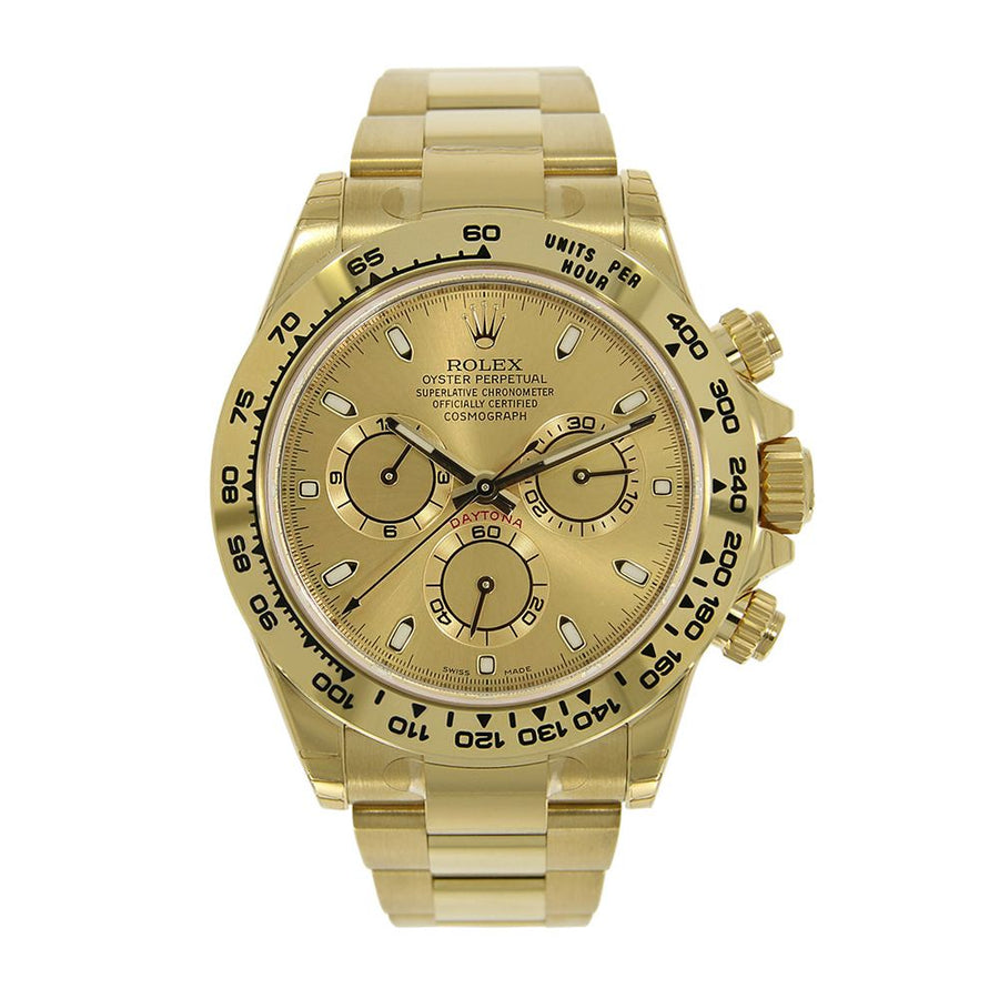 Rolex Cosmograph Daytona, Yellow Gold Champagne Dial 40MM Watch 116508