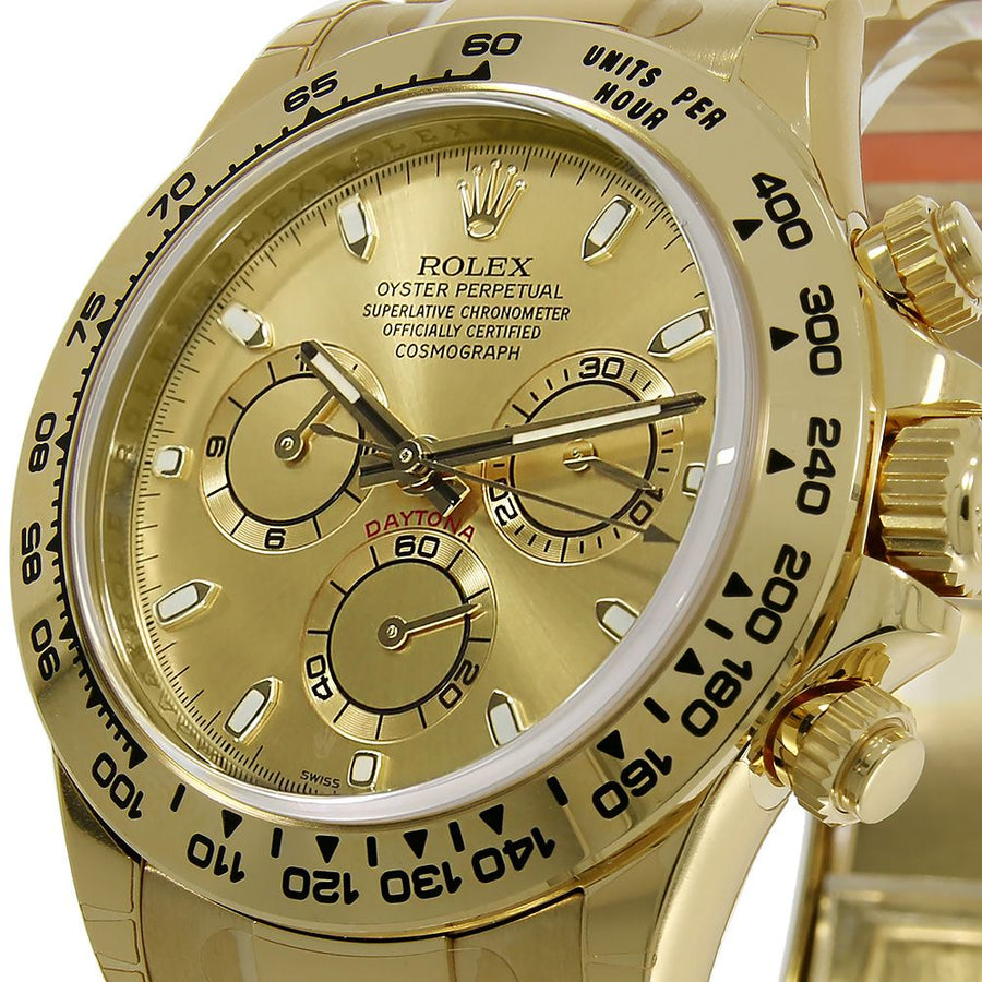 Rolex Cosmograph Daytona, Yellow Gold Champagne Dial 40MM Watch 116508