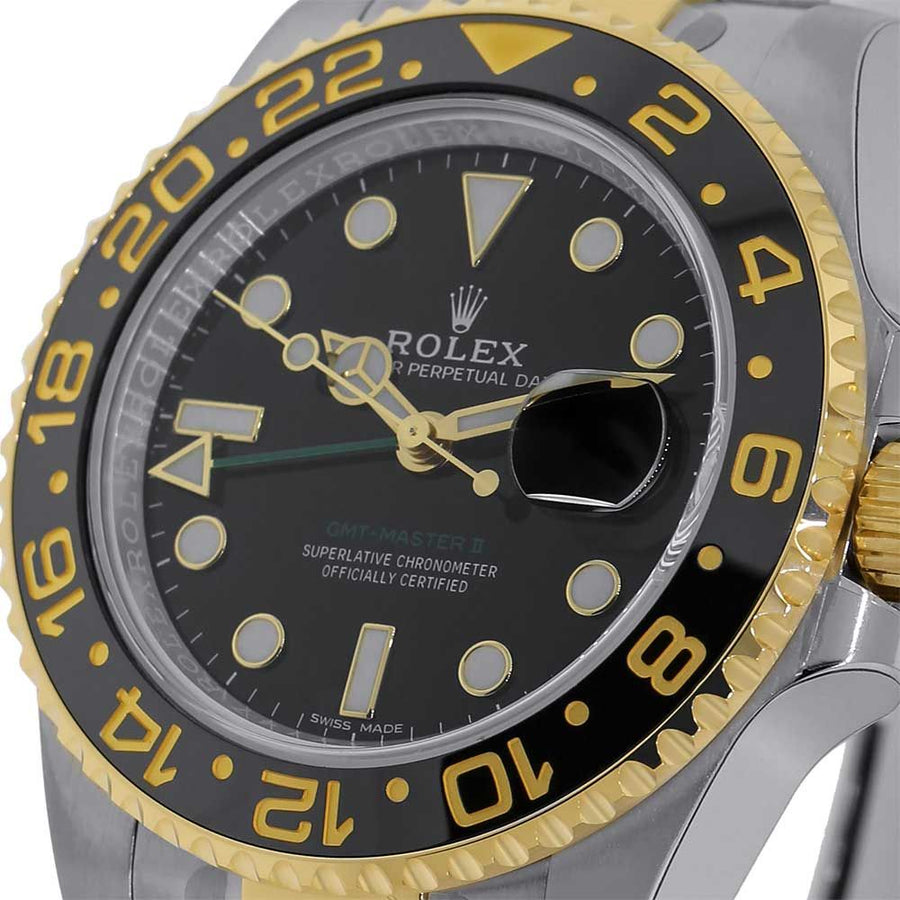 Rolex GMT Master II, Stainless Steel and 18K Yellow Gold 40MM Watch 116713LN(PRE-OWNED)