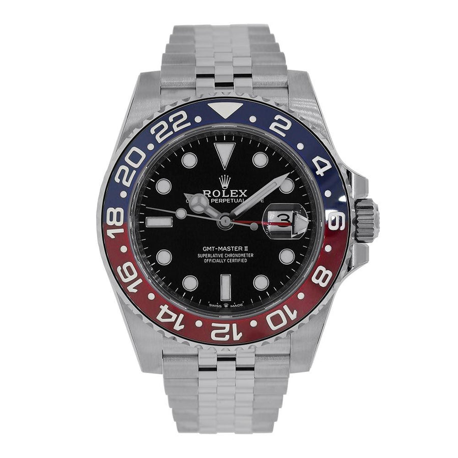 Rolex GMT Master II, Pepsi Bezel Jubilee Steel 40MM Watch 126710BLRO